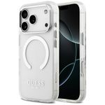Etui Guess Metal Outline MagSafe do iPhone 17 Pro / 18 Pro srebrny