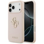 Etui Guess Grained Big 4G & Classic Logo do iPhone 17 Pro Max / 18 Pro Max różowy