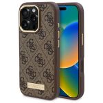 Guess GUHMP16LU4GPRW iPhone 16 Pro6.3" brązowy/brown hardcase 4G Logo Plate MagSafe