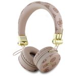 Guess słuchawki nauszne Bluetooth ENC GUBH70EPOSMW brązowy/brown Peony Script Round Shape