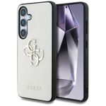 Etui Guess Grained Big 4G Logo Small Classic Logo do Samsung Galaxy S25 beżowy