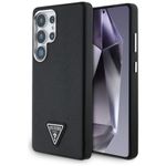 Etui Guess Grained Triangle Logo MagSafe do Samsung Galaxy S25 Ultra czarny