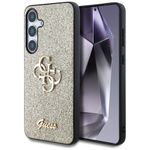 Etui Guess Fixed Glitter Big 4G Metal Logo do Samsung Galaxy S25+ złoty