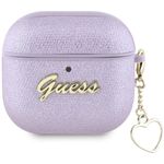 Etui Guess Metallic Script Charm do AirPods 4 / 5 fioletowy
