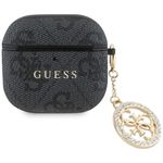 Etui Guess 4G Strass Charm do AirPods 4 / 5 czarny