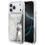 Etui Guess Liq. Glitter Charms do iPhone 17 Pro / 18 Pro srebrny