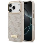 Etui Guess 4G Logo Plate MagSafe do iPhone 17 Pro / 18 Pro różowy
