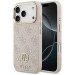Etui Guess 4G Strass Logo MagSafe do iPhone 17 Pro / 18 Pro różowy