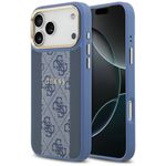 Etui Guess 4G Stripe MagSafe do iPhone 17 Pro Max / 18 Pro Max niebieski