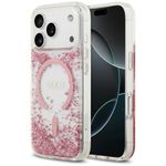 Etui Guess Resin Bottom Glitter MagSafe do iPhone 17 Pro / 18 Pro różowy