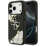 Etui Guess Grained Roses & Big 4G Logo do iPhone 17 Pro / 18 Pro czarny