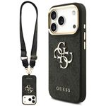 Etui Guess 4G Big 4G Classic Logo Big Strap Metal Buttons do iPhone 17 Pro / 18 Pro czarny