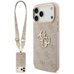 Etui Guess 4G Big 4G Classic Logo Big Strap Metal Buttons do iPhone 17 Pro Max / 18 Pro Max różowy