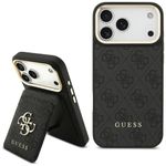 Etui Guess 4G z portfelem Magsafe do iPhone 17 Pro Max / 18 Pro Max czarny