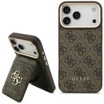 Etui Guess 4G z portfelem Magsafe do iPhone 17 Pro Max / 18 Pro Max brązowy
