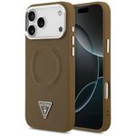 Etui Guess Triangle Logo MagSafe doiPhone 17 Pro Max / 18 Pro Max brązowy
