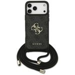 Etui Guess 4G Big Logo Cord Stap Crossbody do iPhone 17 Pro Max / 18 Pro Max czarny