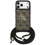Etui Guess 4G Big Logo Cord Stap Crossbody do iPhone 17 Pro Max / 18 Pro Max brązowy