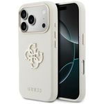 Etui Guess FW Resin Logo do iPhone 17 Pro Max / 18 Pro Max beżowy