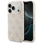 Etui Guess 4G Script MagSafe do iPhone 17 Pro Max / 18 Pro Max różowy