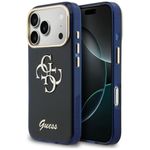 Etui Guess IML 4G Script Metal do iPhone 17 Pro Max / 18 Pro Max niebieski