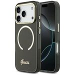 Etui Guess IML Script Metal MagSafe do iPhone 17 Pro / 18 Pro czarny