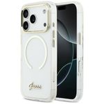 Etui Guess IML Script Metal MagSafe do iPhone 17 Pro Max / 18 Pro Max przezroczysty