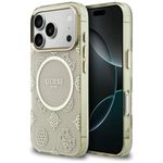 Etui Guess IML Peony Dot MagSafe do iPhone 17 Pro / 18 Pro beżowy