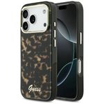 Etui Guess IML Script Metal MagSafe do iPhone 17 Pro / 18 Pro tortoise
