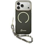 Etui Guess IML Glitters Script Strap MagSafe do iPhone 17 Pro Max / 18 Pro Max czarny