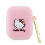 Hello Kitty HKA23DKHSP Airpods 1/2 coverróżowy/pink Silicone 3D Kitty Head