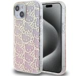 Hello Kitty HKHCP15SHCHPEP iPhone 15 /14 / 13 6.1" różowy/pink hardcase IML Gradient Electrop Crowded Kitty Head
