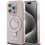 Hello Kitty HKHMP15LHRSGEP iPhone 15 Pro6.1" różowy/pink hardcase Ring Stand Glitter Electrop Logo MagSafe