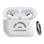 Karl Lagerfeld KLACAPSILRSGWH AirPods Pro cover biały/white Silicone RSG