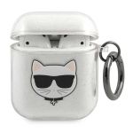 Karl Lagerfeld KLA2UCHGS AirPods 1/2cover srebrny/silver Glitter Choupette