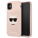 Karl Lagerfeld KLHCN61SLCHLP iPhone11 6,1" / Xr hardcase jasno różowy/light pink Silicone Choupette