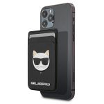 Karl Lagerfeld KLWMSCHSFBK Wallet CardSlot Saffiano Choupette Head MagSafe czarny/black