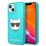 Karl Lagerfeld KLHCP13MCHTRB iPhone 13/ 14 / 15 6,1" niebieski/blue hardcase Glitter Choupette Fluo