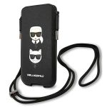 Karl Lagerfeld Torebka KLHCP12MOPHKCK6,1" czarny/black hardcase Saffiano Ikonik Karl&Choupette Head