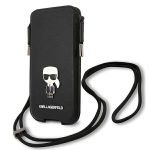 Karl Lagerfeld Torebka KLHCP12MOPHKMK6,1" czarny/black hardcase Saffiano Ikonik Karl`s