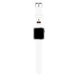 Karl Lagerfeld Pasek KLAWLSLKW AppleWatch 42/44/45/49mm biały/white strap Silicone Karl Heads