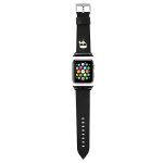 Karl Lagerfeld Pasek KLAWMOKHK AppleWatch 38/40/41mm czarny/black strap Saffiano Karl Heads
