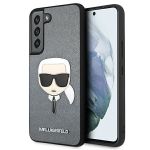 Karl Lagerfeld KLHCS22MSAKHSL S906 S22+srebrny/silver hardcase Saffiano Ikonik Karl`s Head