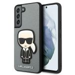Karl Lagerfeld KLHCS22SOKPG S901 S22srebrny/silver hardcase Saffiano Ikonik Karl`s Patch