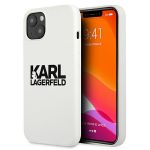 Karl Lagerfeld KLHCP13MSLKLWH iPhone 13/ 14 / 15 6,1" Silicone Stack Logo biały/white
