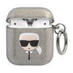 Karl Lagerfeld KLA2UKHGK AirPods 1/2cover czarny/black Glitter Karl`s Head