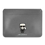 Karl Lagerfeld Sleeve KLCS14PISFG 14"srebrny/silver Saffiano Ikonik Karl