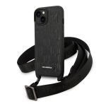 Karl Lagerfeld KLHCP14SSTMMK iPhone 14 / 15 / 13 6,1" hardcase czarny/black Monogram Plaque Logo Strap