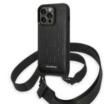 Karl Lagerfeld KLHCP14XSTMMK iPhone 14 Pro Max 6,7" hardcase czarny/black Monogram Plaque Logo Strap