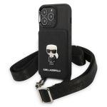 Karl Lagerfeld KLHCP13XSAIPCK iPhone 13Pro Max 6,7" hardcase czarny/black Saffiano Metal Ikonik